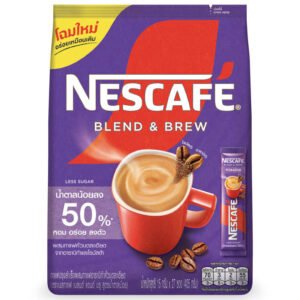 Nescafe Blend and Brew Instant Coffee Mix Less Sugar 15g. Pack 27sachets