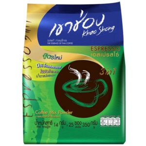Khao Shong Espresso 3in1 Instant Coffee Mixed 14g. Pack 25sachets